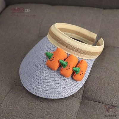 Mũ Lưỡi Trai Kiểu Hở Nửa Đầu Họa Tiết Trái Cây Hoạt Hình Phong Cách Hàn Quốc Thoải Mái Cho Bé