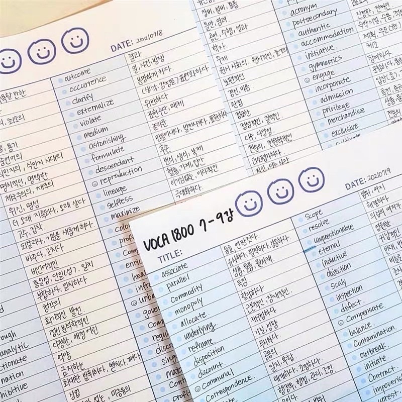 Tập Giấy Note Ghi Chép Bài Size A5 Hình Vẽ Dễ Thương Màu Pastel Hàn Quốc