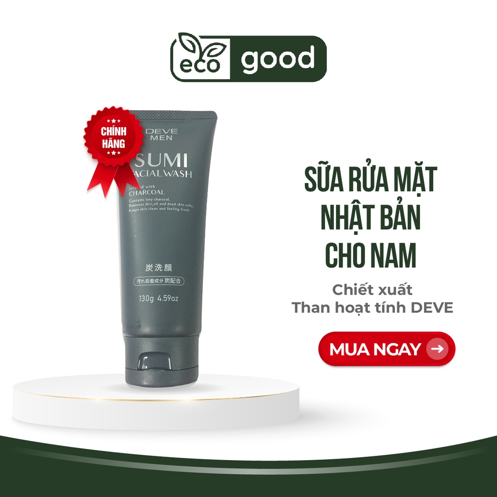 Sữa Rửa Mặt Deve Men Sumi Facial Wash Than Hoạt Tính Charcoal Dành Cho