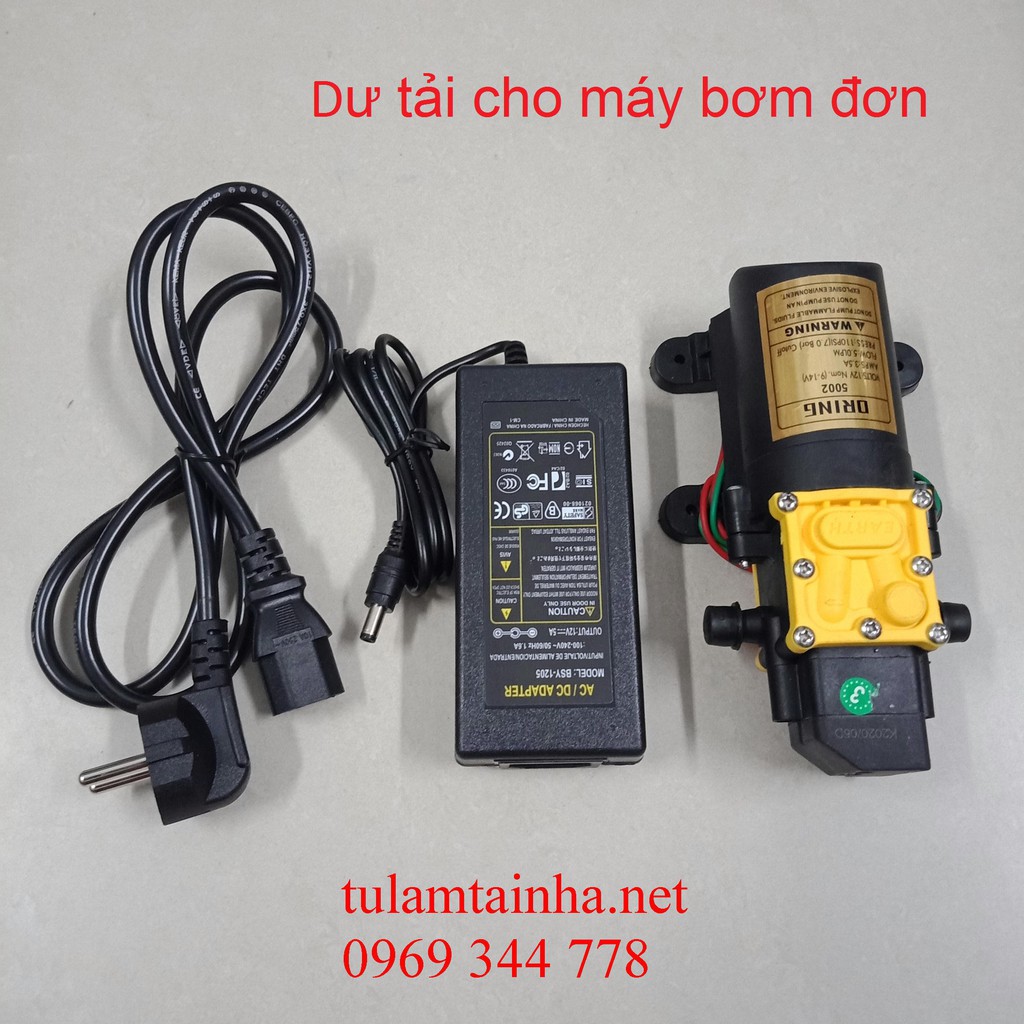 Nguồn adapter 12V - 5A đủ công suất