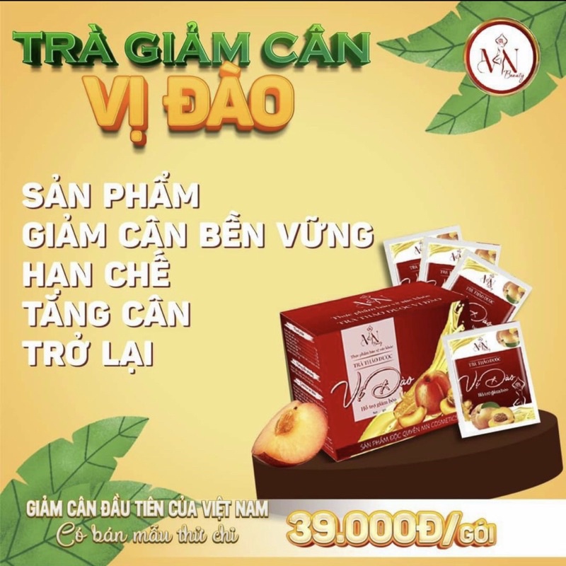 TRÀ ĐÀO GIẢM CÂN ĐÔNG ANH CHÍNH HÃNG (15 Gói) tặng kèm detox