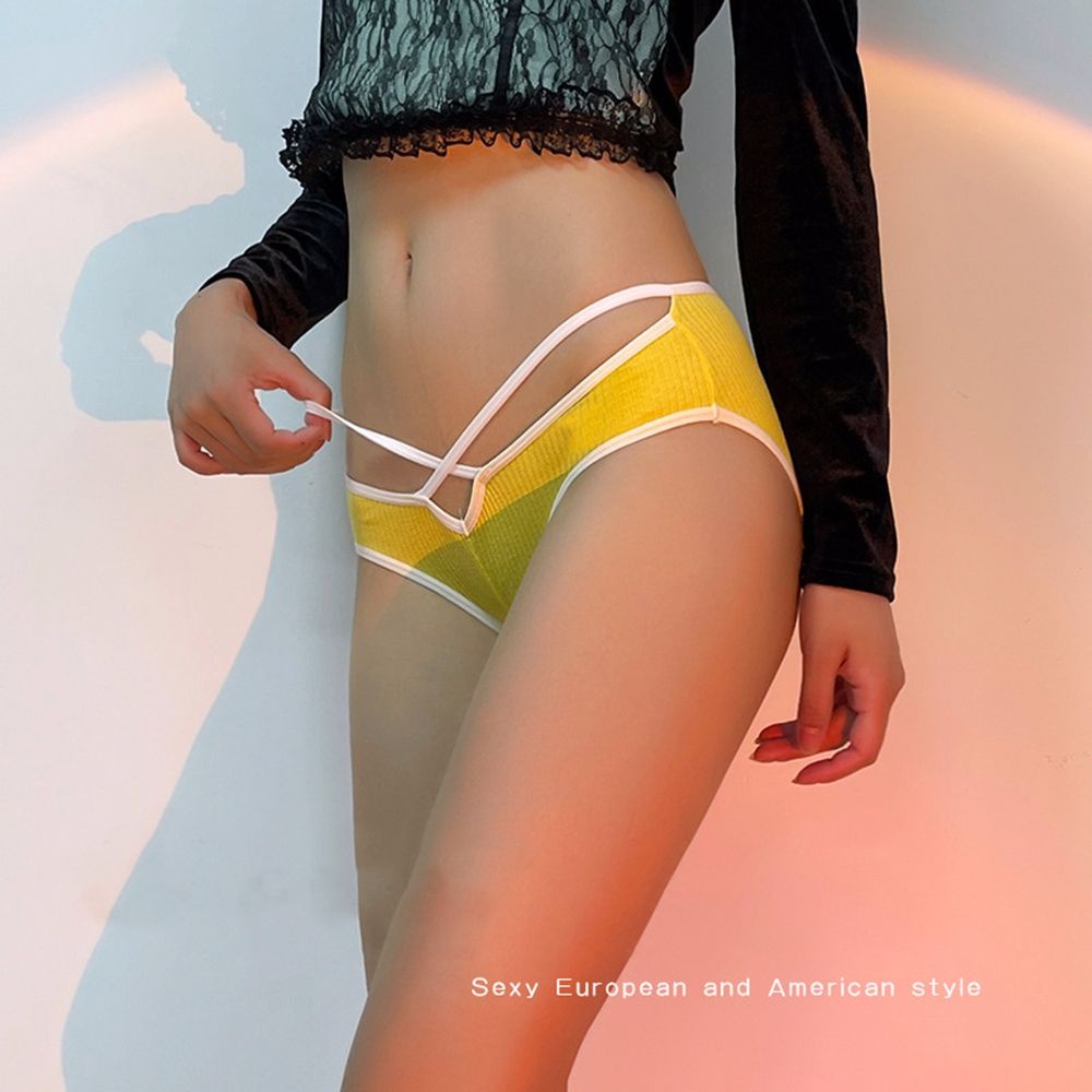 Quần Lót Cotton Mềm Không Đường May Dây Chéo Lưng Vừa Dành Cho Nữ