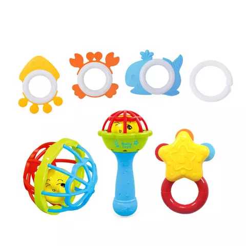 Lục Lạc- Xúc Xắc -Gặm Nướu  Đồ Chơi Sơ Sinh An Toàn Cho Bé Từ 0 Tháng Tuổi