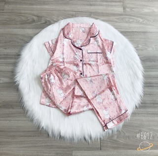 Bộ lụa satin quần dài áo cộc bao đẹp, rẻ