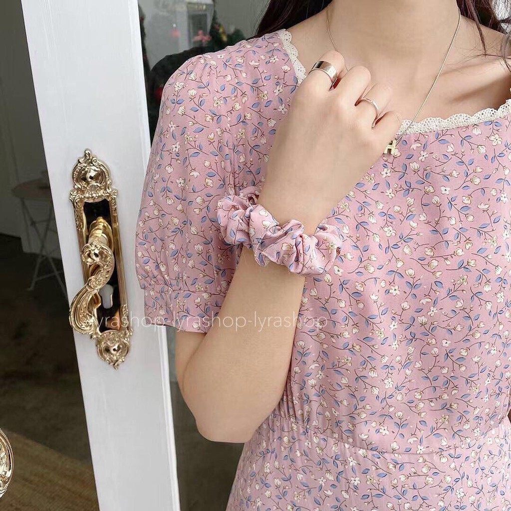 VÁY HOA NHÍ DÁNG DÀI BUỘC DÂY VINTAGE XINH XẮN | BigBuy360 - bigbuy360.vn