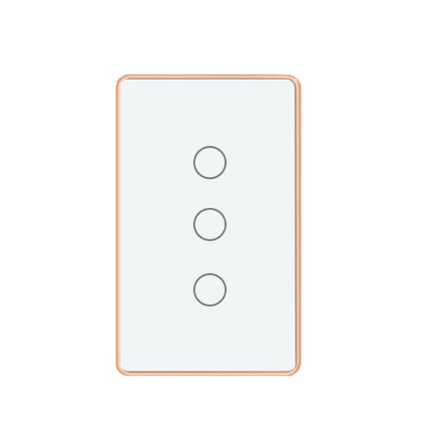 Công Tắc Thông Minh Wifi TUYA Viền Nhôm Vàng