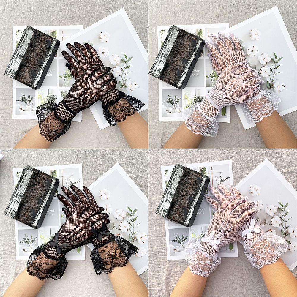 BORAG Găng Tay Lưới Hở Ngón Gợi Cảm