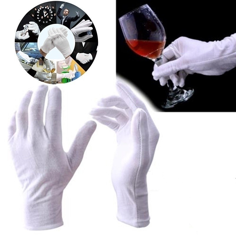 Găng Tay Cotton Trắng Co Giãn Dùng Khi Làm Việc/Rửa Chữa Vật Dụng Tại Nhà