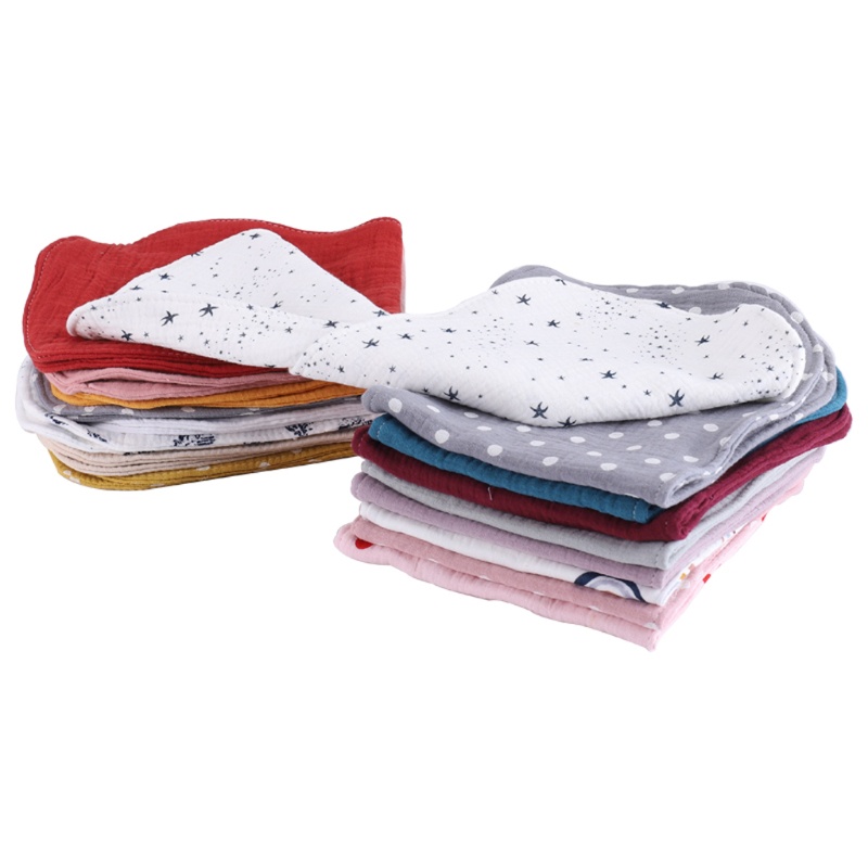 Khăn Lau Cotton Mềm Mại Thấm Hút Nước In Họa Tiết Thú Hoạt Hình Đa Năng Dành Cho Em Bé Sơ Sinh