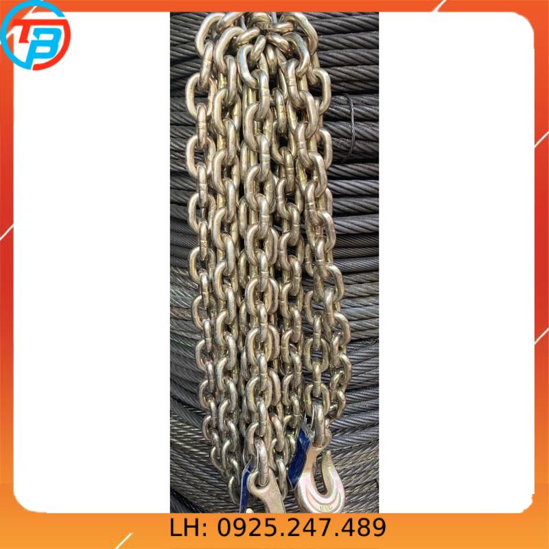 Combo Xích Cẩu + Móc Xích Vàng cáp thép Thái Bình Vina
