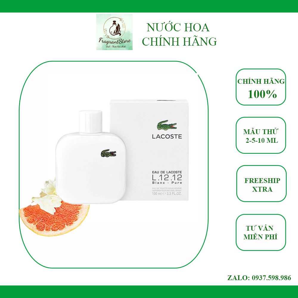2ml, 5ml và 10ml  L.12.12 Blanc Pure EDT
