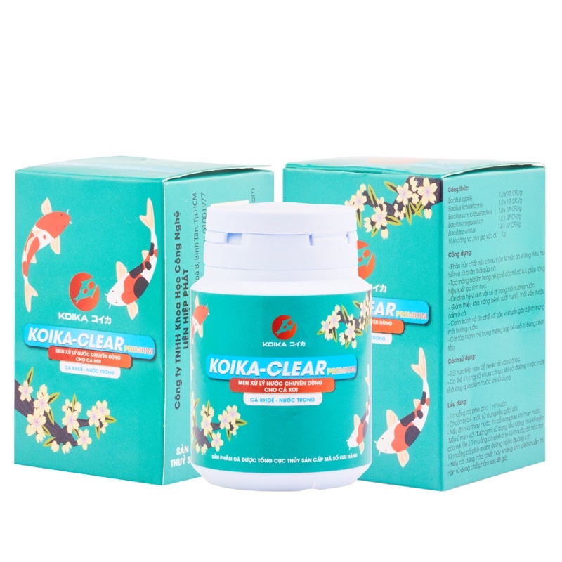 Men Vi Sinh Xử Lý Nước Dạng Bột Chuyên Dùng Cho Hồ Cá Koi KOIKA-CLEAR
