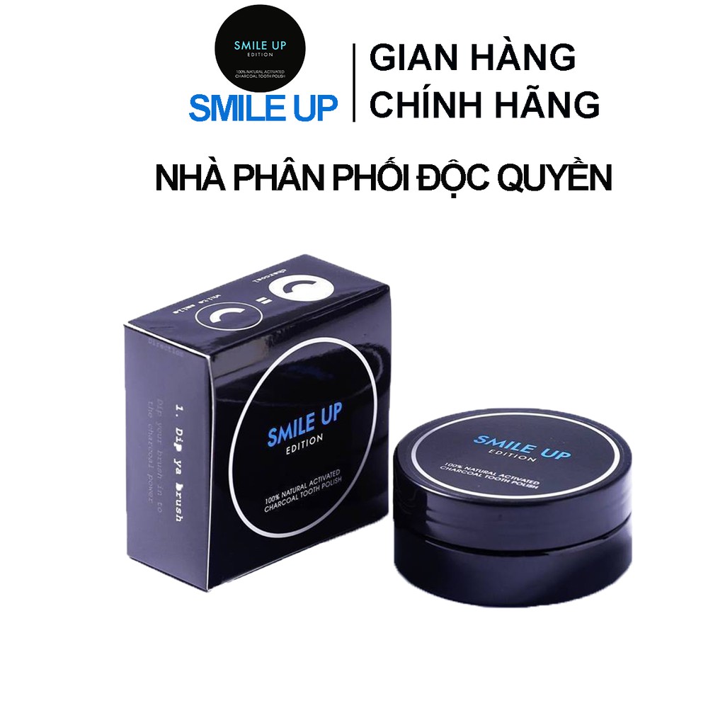 Combo Hủ Bột Trắng Răng Smile Up 80g tặng kèm Nước Súc Miệng Smile Up 80ml