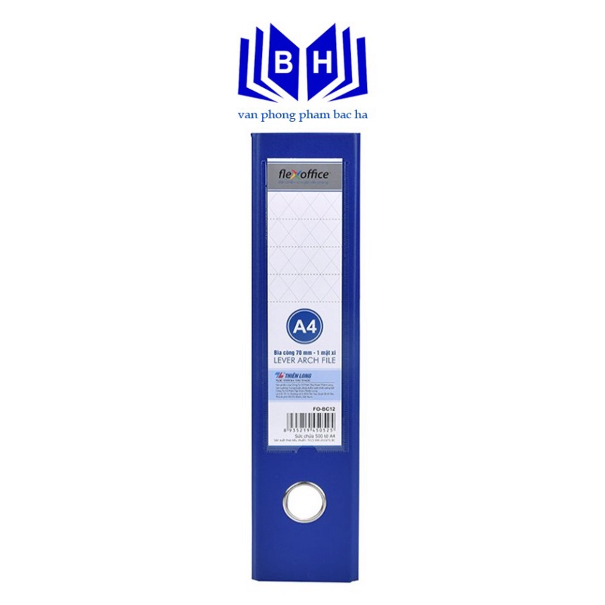 Bìa còng FlexOffice 70mm A4/FO-BC12 - File còng cua - Bìa càng cua - File càng cua - Bìa còng bật 7cm
