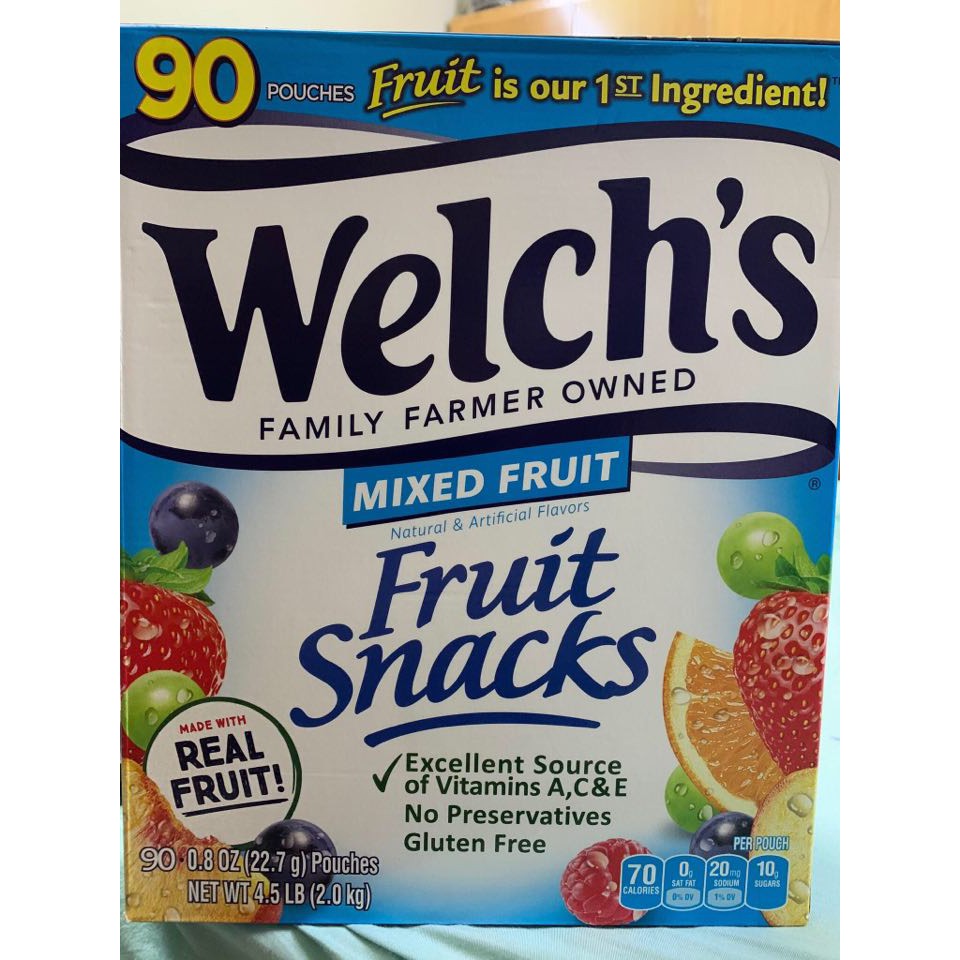 Kẹo dẻo vị trái cây Welch’S Fruit Snacks gói nhỏ - Mỹ