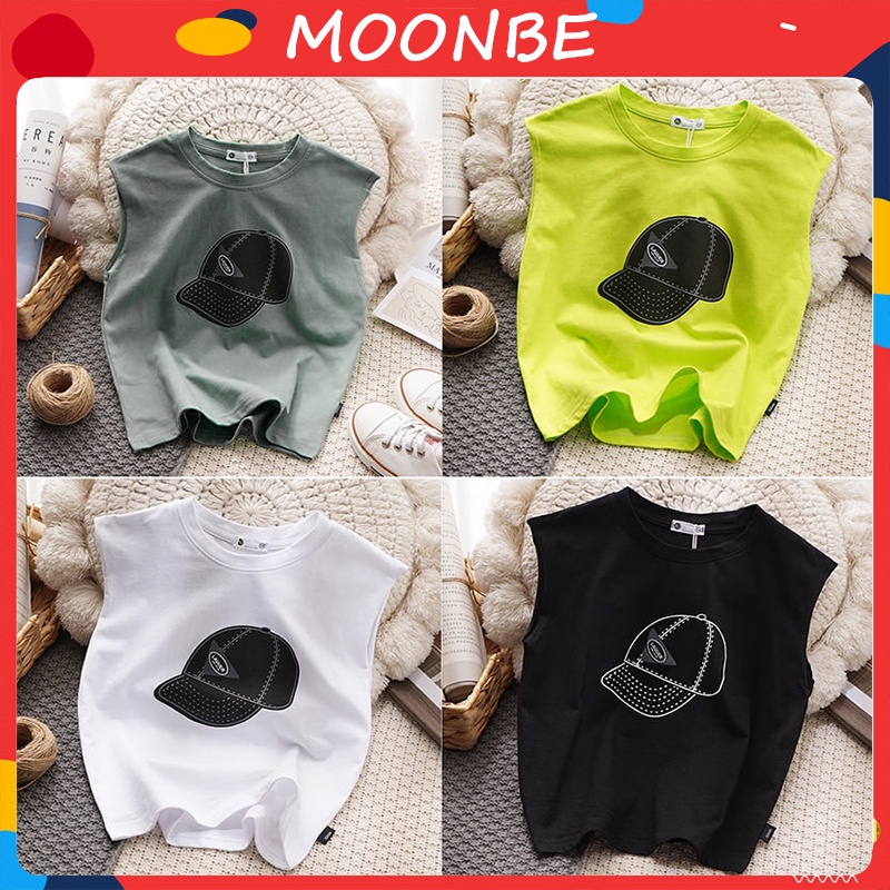Áo ba lỗ cho bé trai và bé gái chất cotton cao cấp, áo ba lỗ trẻ em size đại đến 45kg - Áo Lakuer