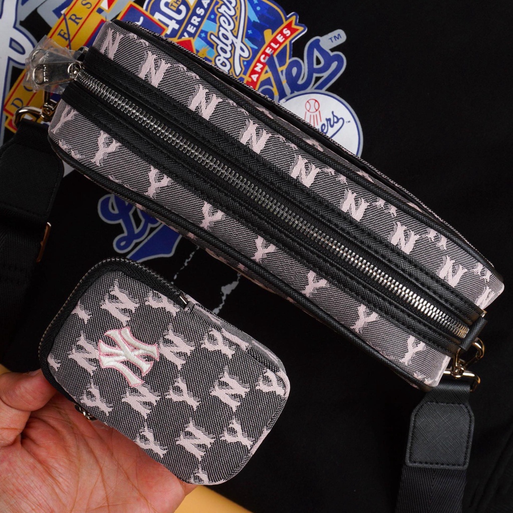 ✅  Túi MLB Monogram Jacquard Cross Bag NewYork Yankees  32BGDC011-50L | TQXK XỊN | CÓ SẴN HÀNG