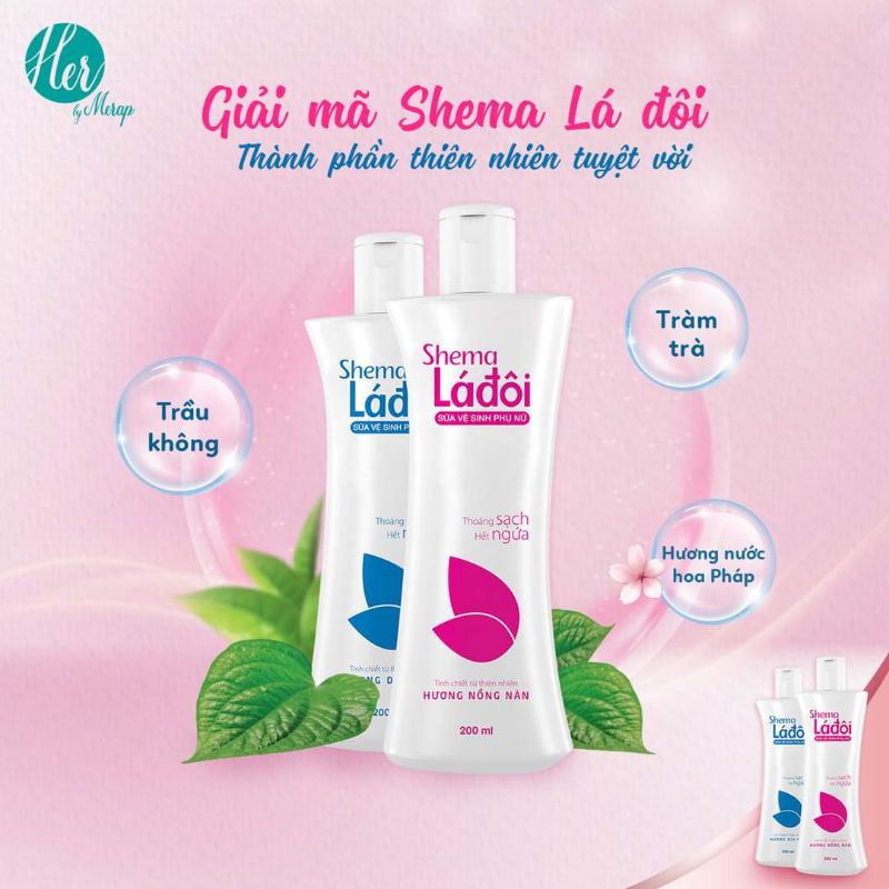 Vệ sinh phụ nữ Shema lá đôi chai 100ml