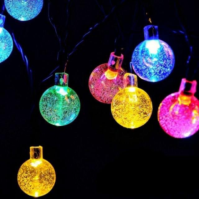 Đèn Nháy LED Bi Bọt Nước 10 Mét Trang Trí Decor Tết Noel Nhà Cửa