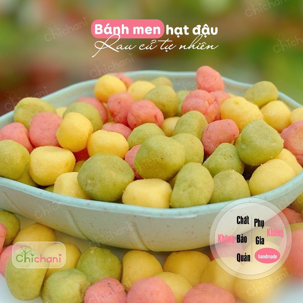 Bánh men hạt đậu rau củ tự nhiên Handmade cho bé 10m