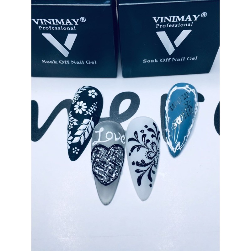 Gel vẽ tạo hình siêu đặc gel xi măng vinimay trắng đen