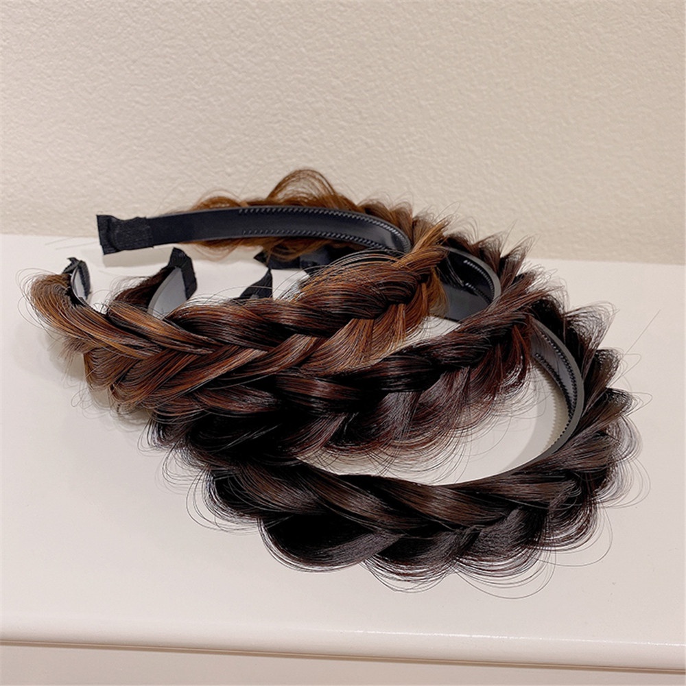 Cài Tóc Giả Thắt Bím Xương Cá Đính Ngọc Trai Chống Trượt Đa Năng Phong Cách Hàn Quốc