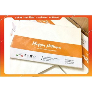 [FREESHIP] [SIÊU RẺ] Giấy vẽ HAPPY PITTURA 250gsm - Tệp 10 tờ / giấy vẽ màu nước, vẽ chì, Vẽ marker