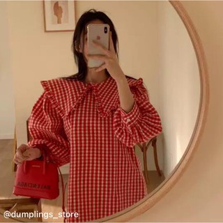 Váy kẻ caro đen - đỏ