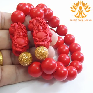 [HÀNG CAO CẤP] VÒNG TAY HỎA TỲ HƯU ĐÁ THIÊN NHIÊN TÌNH DUYÊN MAY MẮN TÀI LỘC TẶNG KÈM HỘP GẤM CAO CẤP