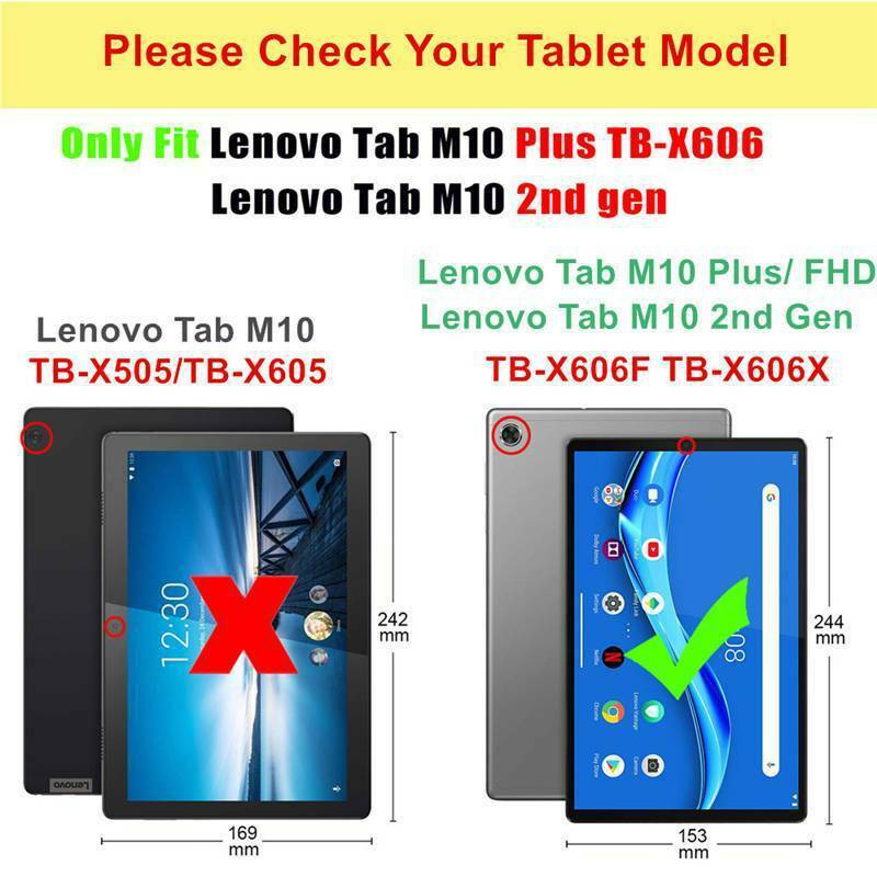 Bao da máy tính bảng nắp lật chống sốc thời trang cho Lenovo Tab M10 FHD Plus thế hệ thứ 2 TB-X606F 10.1"