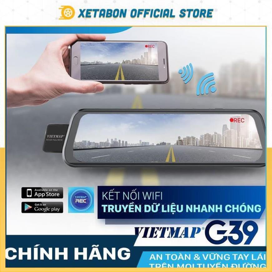VIETMAP G39-Camera hành trình ô tô Ghi Trước Sau, Chia Sẻ Video Từ Điện Thoại Lên Màn Hình Có GPS + Thẻ Nhớ 32GB | BigBuy360 - bigbuy360.vn