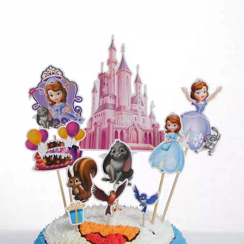 Set 7 Que Cắm Trang Trí Bánh Sinh Nhật Hình Nhân Vật Trong Avengers Aisha Sophia