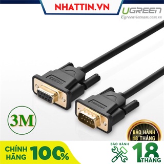 Cáp cổng com rs232 9 chân dương sang com 9 chân âm dài 3m chính hãng ugreen 20147 - phân phối chính hãng