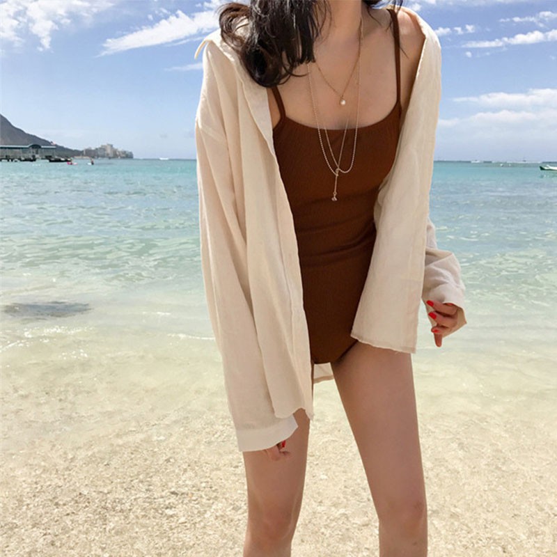 Bộ Đồ Bơi Một Mảnh Hở Lưng Quyến Rũ Phong Cách Retro