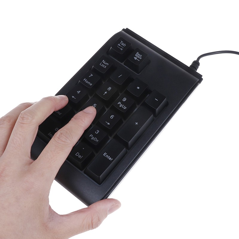 {factoryoutlet} 19 Keys number keyboard USB wired mechanical numpad mini numeric Keypad with LED adover