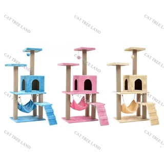 TRỤ CÀO MÓNG (CATTREE) CHO MÈO BẰNG GỖ 530 - NHÀ CÂY CHO MÈO CÀO MÓNG, ĐỒ CHƠI MÀI MÓNG CHÓ MÈO