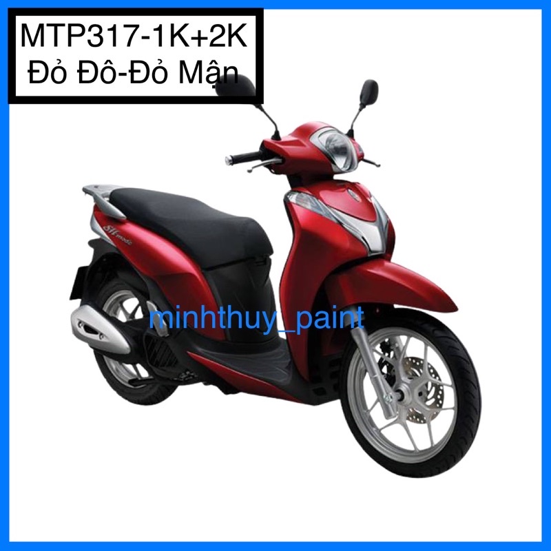 Sơn xe máy Honda SH Mode màu Đỏ đô MTP317-1K và MCP317-2K Ultra Motorcycle Colors