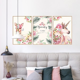 Decal dán tường tranh nai 3 kiểu MS-143