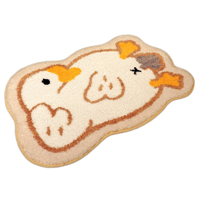 Thảm Bông Mềm Mịn Siêu Thấm Hút Chống Trượt In Họa Tiết Hoa / Ngỗng Hoạt Hình Sáng Tạo