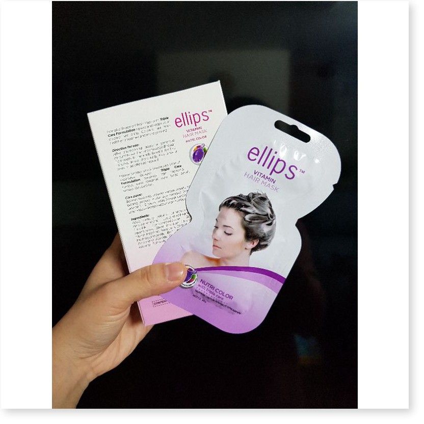 (chính hãng- cam kết hiệu quả) Mặt nạ Ellips ủ dưỡng tóc 20G (Ellips hair mask 20G) Dưỡng chất nuôi tóc khỏe