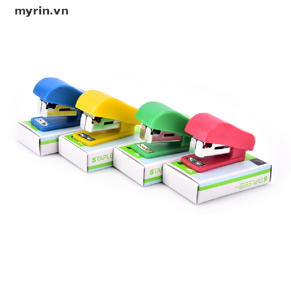 Đồ Bấm Ghim Mini Họa Tiết Hoạt Hình Kèm Đồ Bấm Ghim Tiện Dụng Cho Văn Phòng / Trường Học