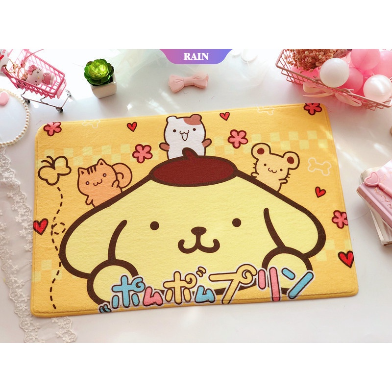Thảm Lót Sàn Dày Dặn Chống Trượt Thấm Hút Nước In Họa Tiết Hoạt Hình Cinnamoroll Hello Kitty Melody Đáng Yêu Cho Nhà Ở/Phòng Tắm/Ban Công