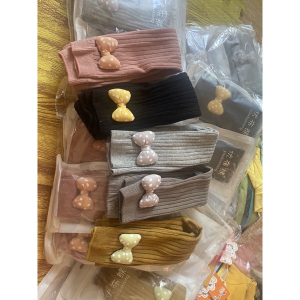 Quần legging len đính nơ cao cấp cho bé 5-13 kg