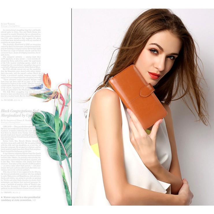 VÍ NỮ DA BÒ THỜI TRANG CAO CẤP | BigBuy360 - bigbuy360.vn