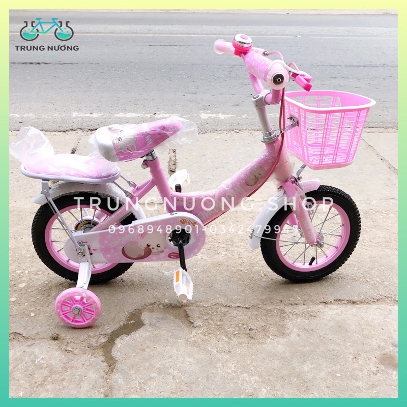 Xe đạp trẻ em 12in nữ hồng (3-4 tuổi)