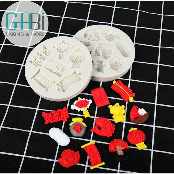 Khuôn silicon fondant chủ đề lễ hội