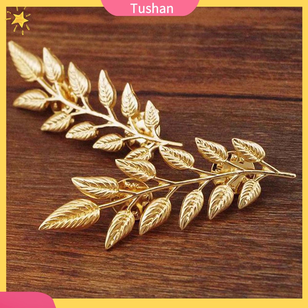 Cặp ghim cài áo sơ mi hình lá cho unisex