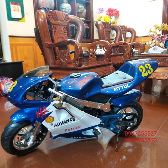 Xe moto mini xăng xanh