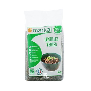 Đậu lăng xanh hữu cơ Markal 500g