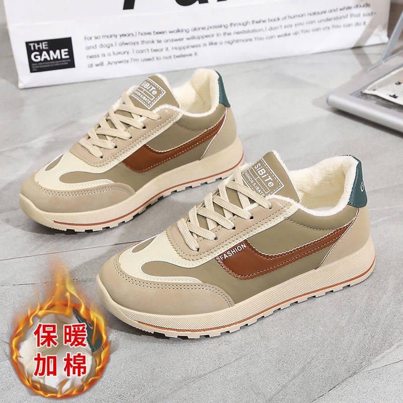 👟 Nệm Vải Canvas 👟 Giày canvas Cổ Cao Thời Trang Trẻ Trung Cho Học Sinh ♧Cortez Nệm Lông Cừu Thông Dụng Toàn Diện Màu Trắng Mang Thường Ngày Thích Hợp Cho Học Sinh▼